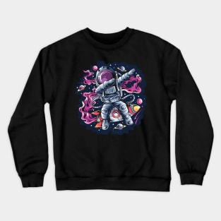 Astronaut With Rocket Crewneck Sweatshirt